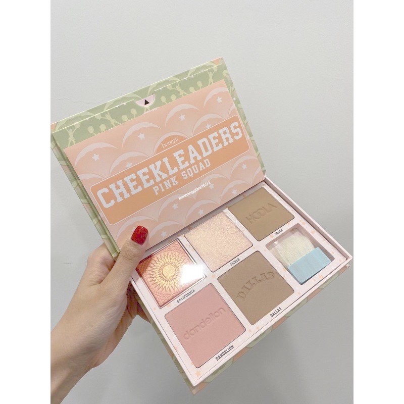 Bảng má hồng tạo khối & Highlight Benefit Cheekleaders Pink Sưuad cheek palatte