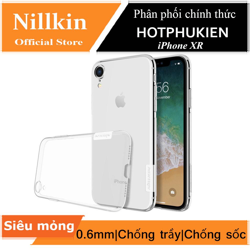 Ốp lưng dẻo dành cho iPhone XR hiệu Nillkin (siêu mỏng 0.6mm, chống trầy, chống bụi) - phân phối bởi HotPhuKien