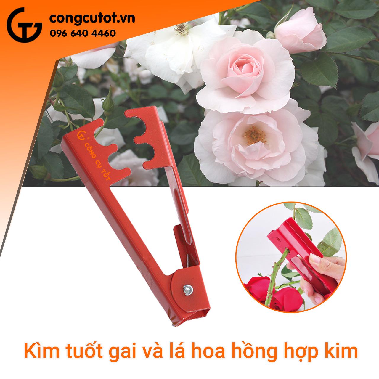 Dụng cụ tuốt gai và lá hoa hồng