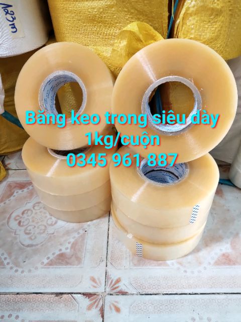 [HCM]Băng keo dán thùng siêu dàysiêu dính 1kg/cuộn