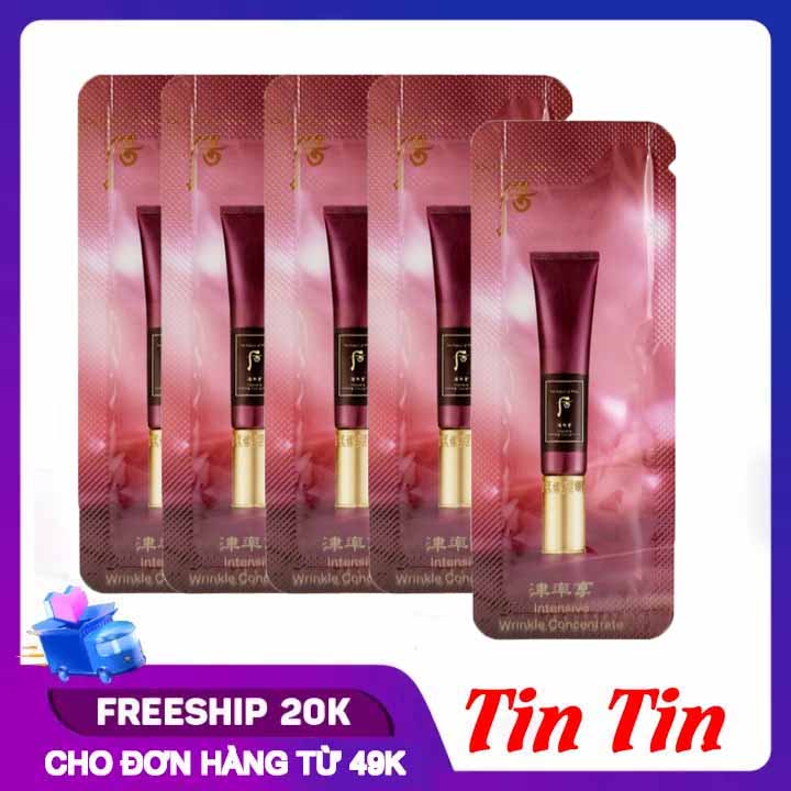 Combo 10 Gói Kem Chống Nhăn Khóe Mắt Whoo Đỏ Intensive Wrinkle Concentrate 1ml