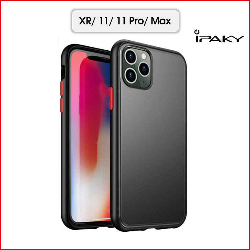 Ốp lưng ipaky iphone xr/ 11/ 11 pro/ 11 pro max - ultra hybrid - mặt lưng nhám mờ