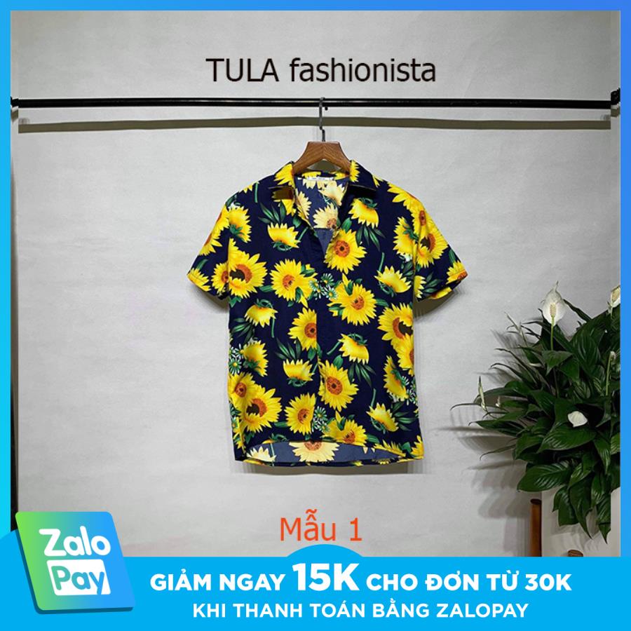 Áo Sơ Mi Đi Biển Hoa Lá Quả, Áo Họa Tiết Nam Nữ Đi Biển phục vụ đi biển, đi du lịch, làm đồ đôi, nhóm, lớp, kỷ yếu