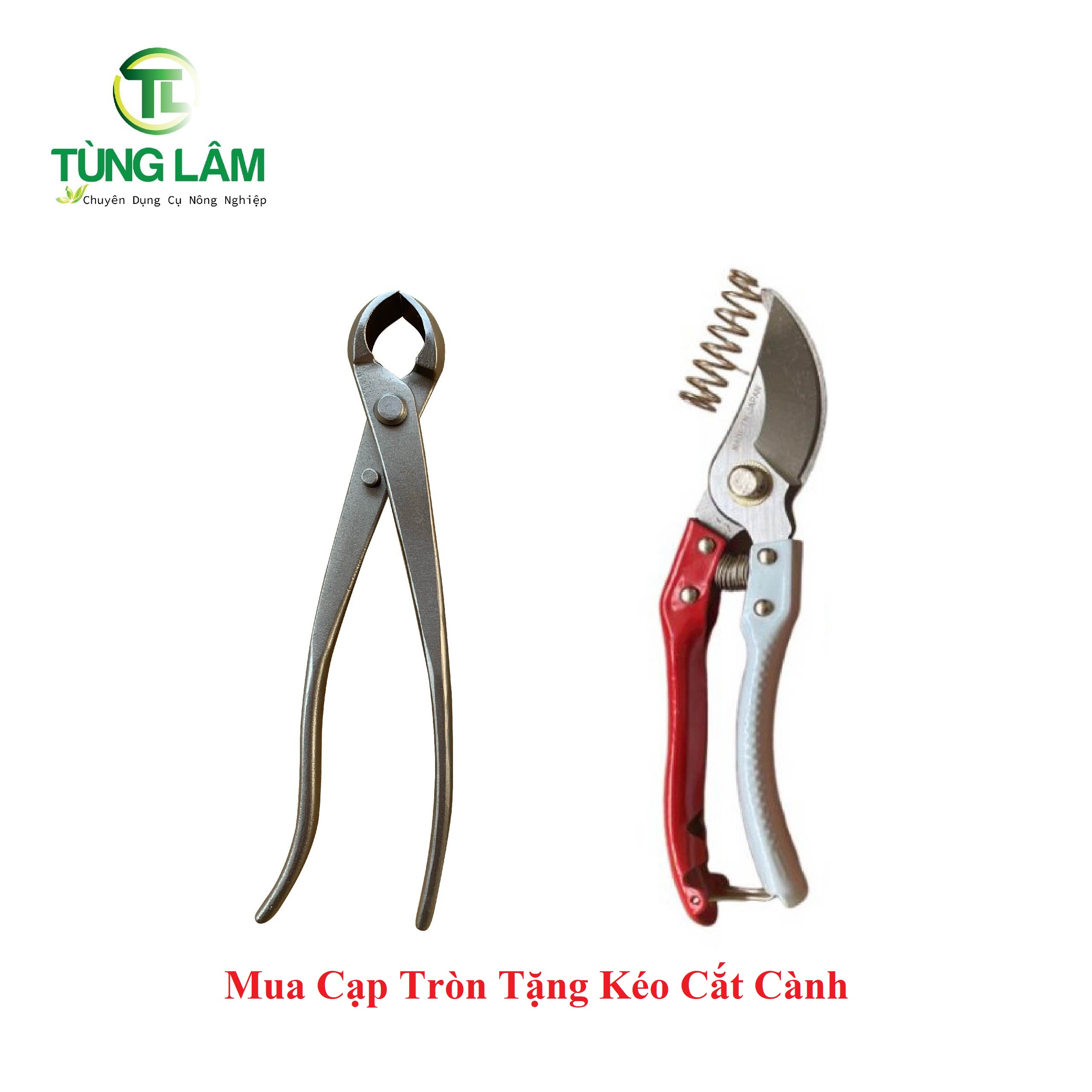 Khi mua Cạp Tròn hoặc Cạp Xéo tặng kéo cắt hoặc kéo tỉa kìm cạp tròn kìm cạp xéo