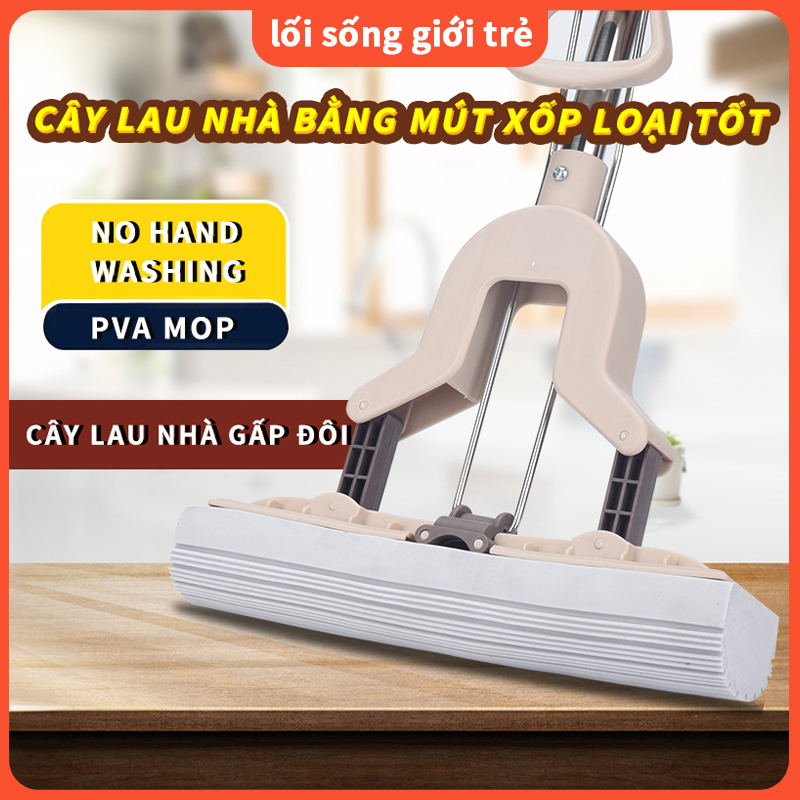 Cây lau nhà đầu mút cao su non siêu thấm nước, cây lau nhà bằng mút xốp loại tốt