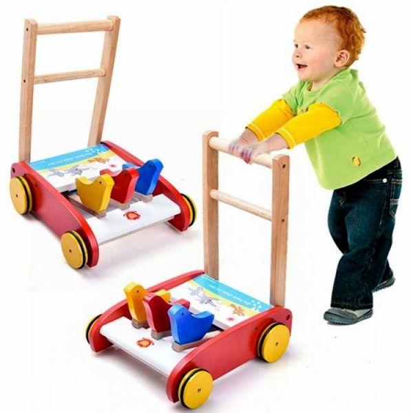 Xe bé tập đi bằng gỗ Baby Kids