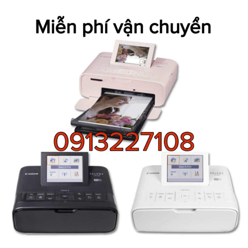 Máy in ảnh canon cp1300 - Bảo Hành 12 tháng - Chuyên in mã QR ngân hàng.