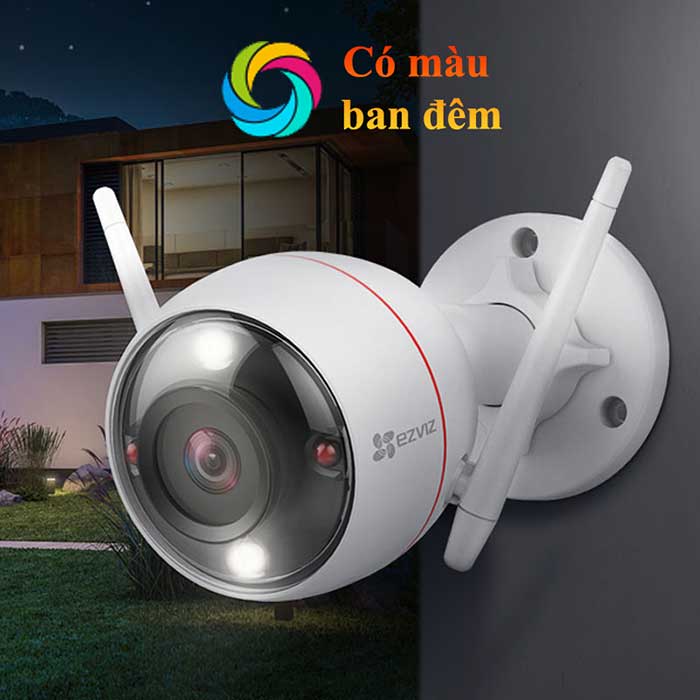 (Chính hãng) Camera EZVIZ không dây CS-H3C 2.0Mp - 3Mp Full color và CS-H3C 2.0Mp hồng ngoại, chống nước IP 67, lắp đặt ngoài trời