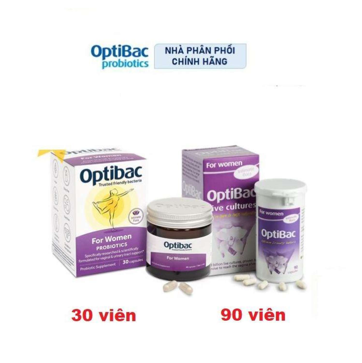Men vi sinh Optibac tím Optibac Probiotics For Women