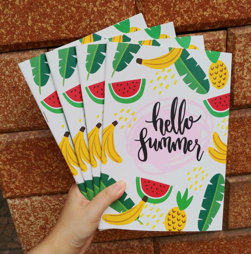 6 vở hello summer khổ 17x24cm
