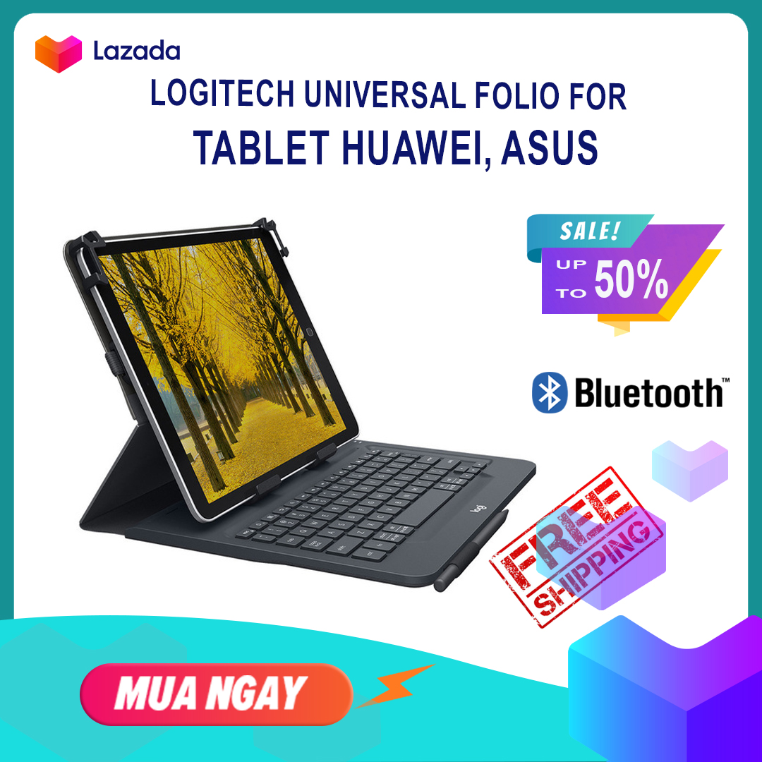 Bàn Phím Máy Tính Bảng Huawei Từ 9-10.5 inch Kết Nối Bluetooth Hiệu Logitech Universal Folio