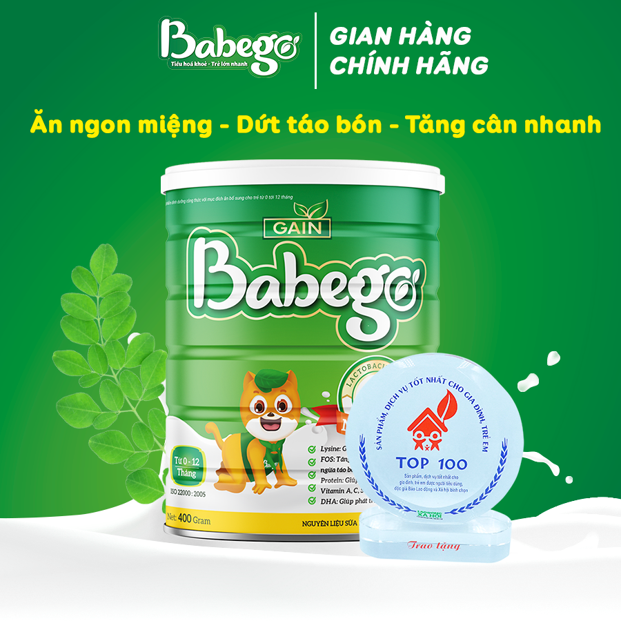 Sữa mát tăng cân, trị táo bón Babego 400g