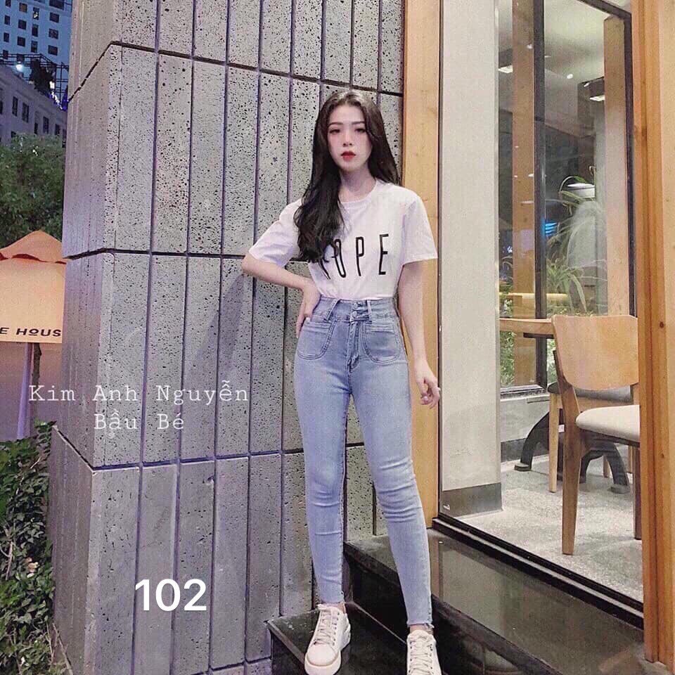 [HCM]QUẦN JEAN NỮ CÓ TÚI TRƯỚC NÂNG MÔNG KHOE DÁNG THỜI TRANG CAO CẤP JULYSHOP94 V55