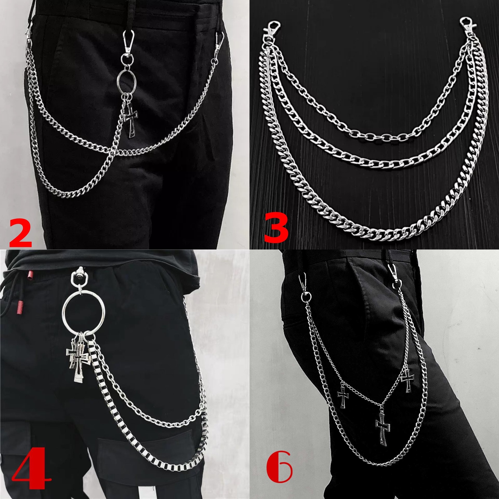 [Hoàn Tiền 15%] [HCM]Dây Xích Chain Móc Quần Unisex Nam Nữ