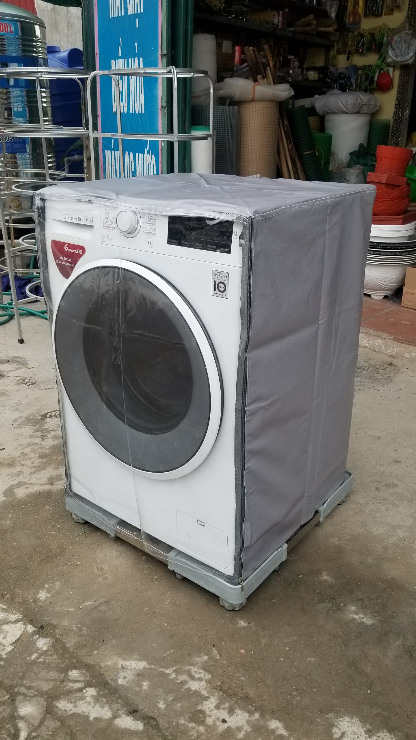 Áo trùm máy giặt cửa ngang