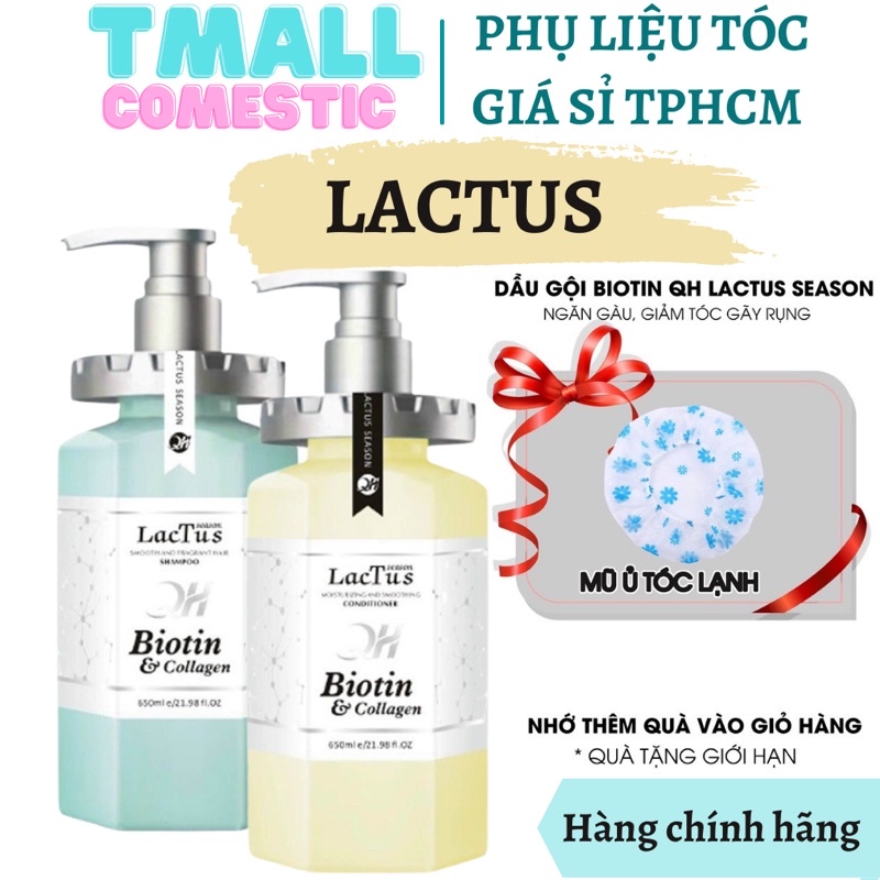 Dầu gội biotin lactus season giảm rụng tóc, ngăn gàu dưỡng ẩm QH lactus season biotin collagen
