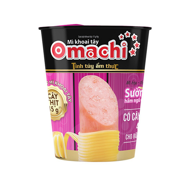 Mì ly/ mì cốc Omachi Sườn hầm 113g (có cây thịt thật)