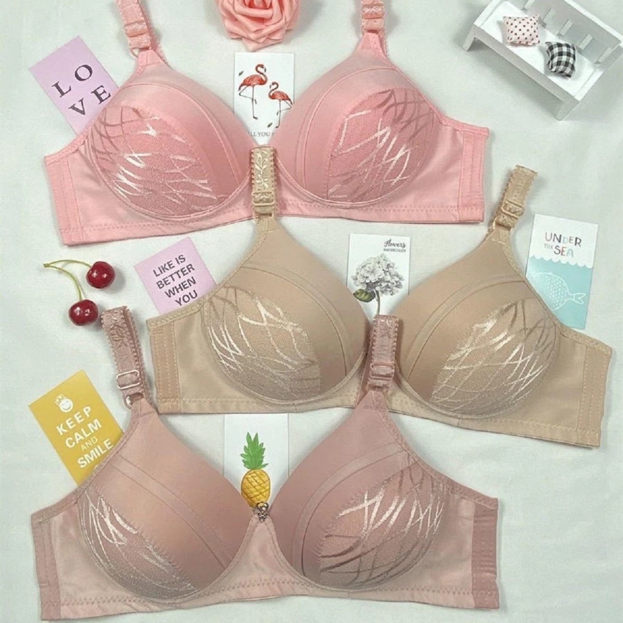 Áo lót su mịn không gọng mút mỏng, áo lót bigsize thông hơi cho ngực bự