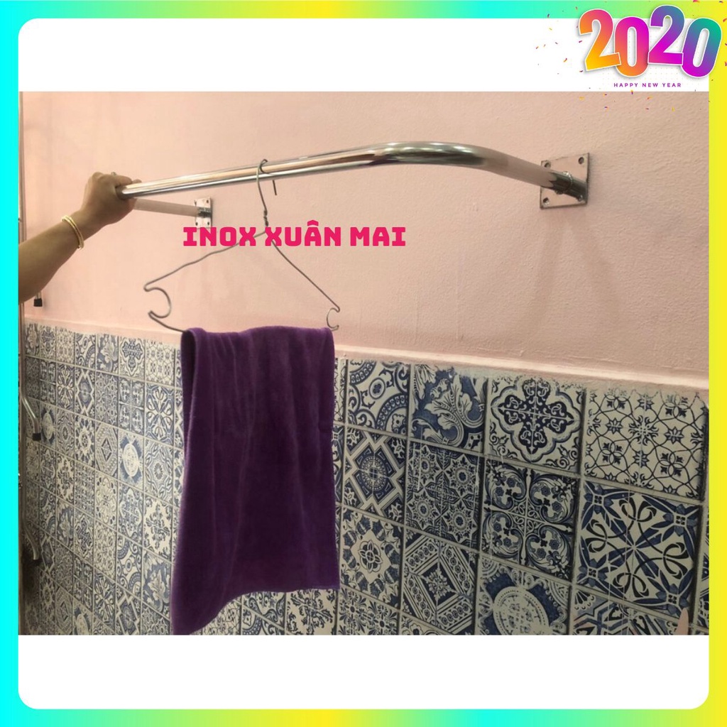 Sào phơi đồ inox treo tường chữ u cao cấp