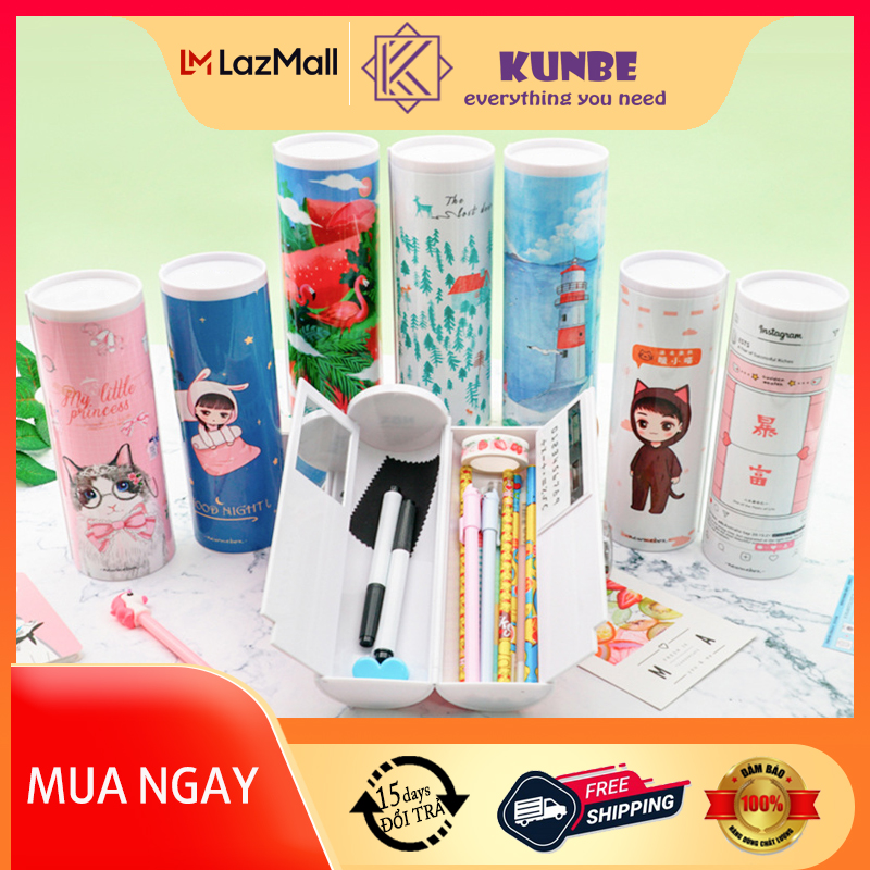Hộp Bút, Túi Đựng Bút Đa Năng KUNBE Với Nhiều Họa Tiết Sinh Động, Thiết Kế Độc Đáo Dành Cho Học Sinh
