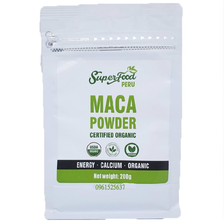 Bột macca hữu cơ peru macca powder organic 200g