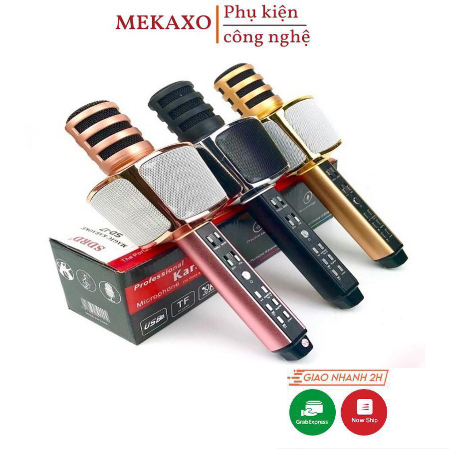 ⚡hàng loại 1⚡ micro không dây cầm tay sd17 - mic hát karaoke bluetooth âm thanh chuẩn