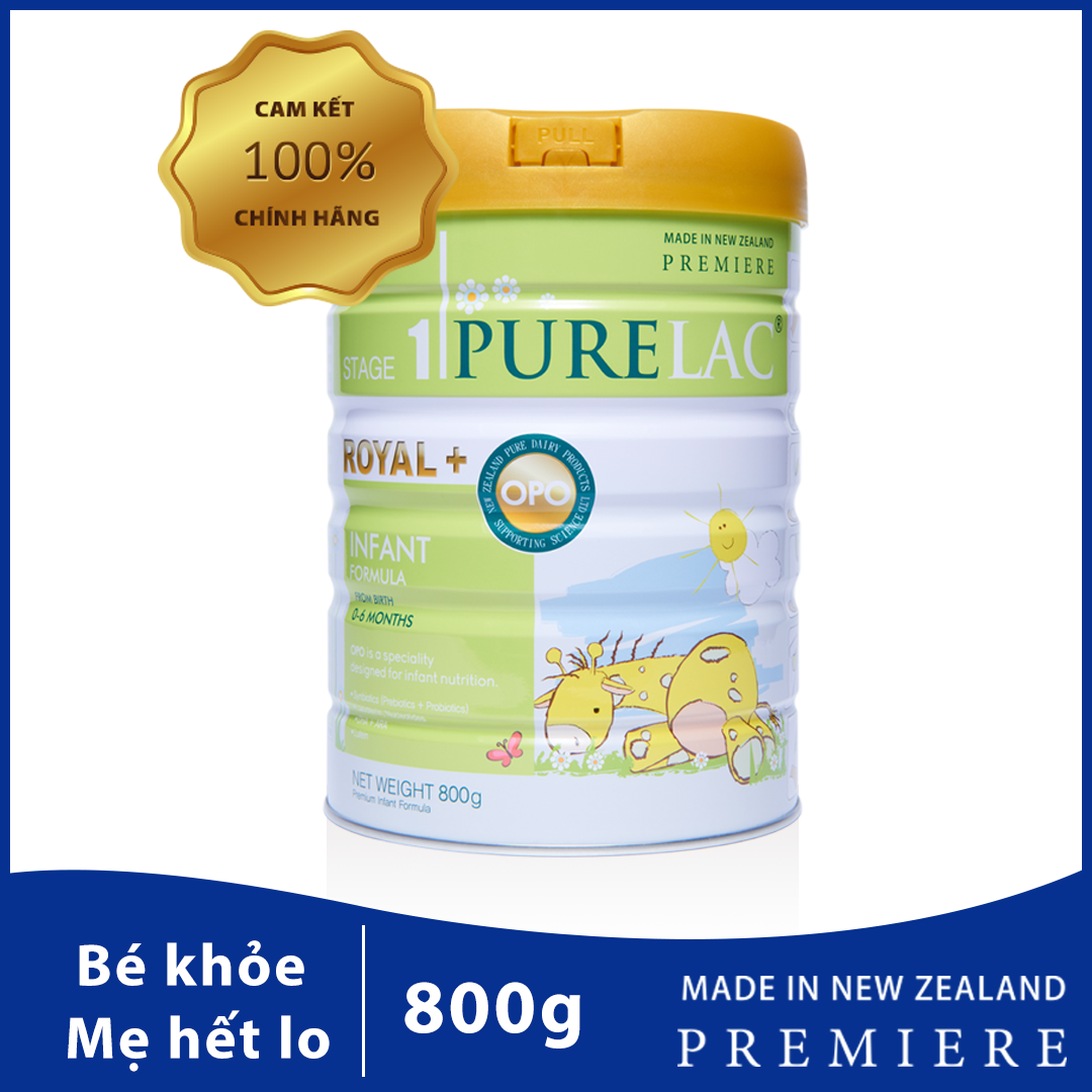 Sữa bột purelac 800g 1 cho trẻ 0-6 tháng tuổi nhập khẩu new zealand