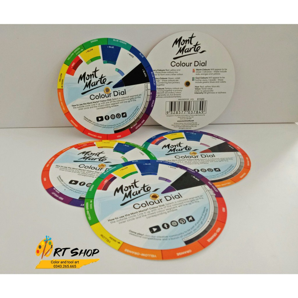 Bảng Hướng dẫn pha màu Mini Mont Marte -𝗖𝗼𝗹𝗼𝘂𝗿 𝗗𝗶𝗮𝗹