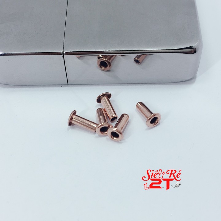 Bộ 5 chốt tán xỏ chỉ copper dùng cho bánh xe Zippo - Chốt bánh xe xỏ chỉ copper dùng sửa chữa Zippo