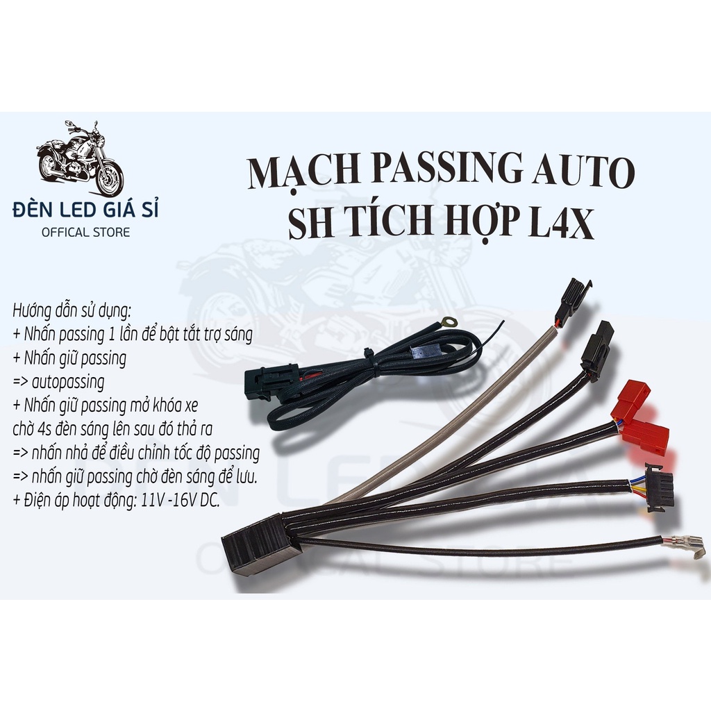 Mạch auto passing trợ sáng l4x xe honda winner ,wave,sh,fuled