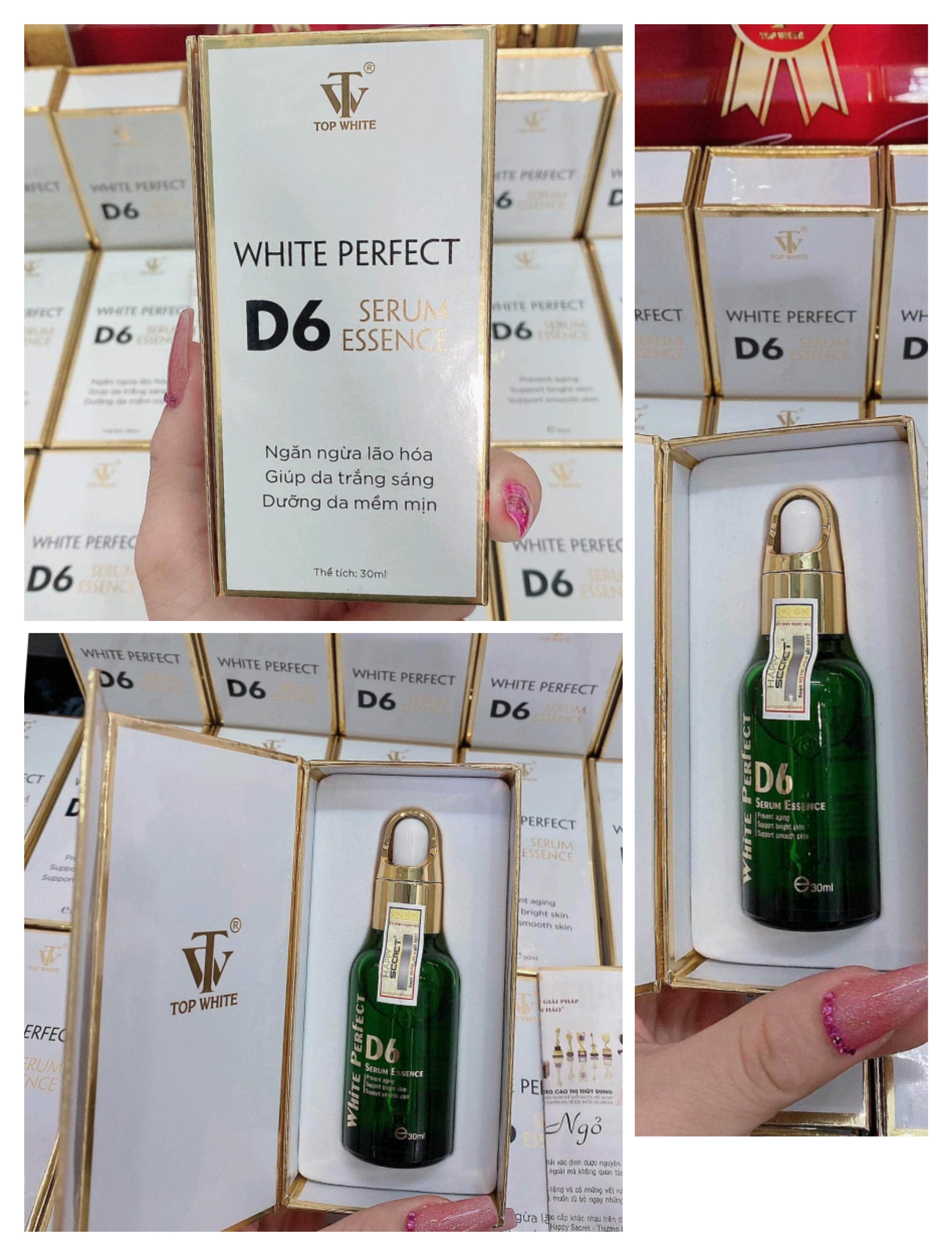 Top white d6