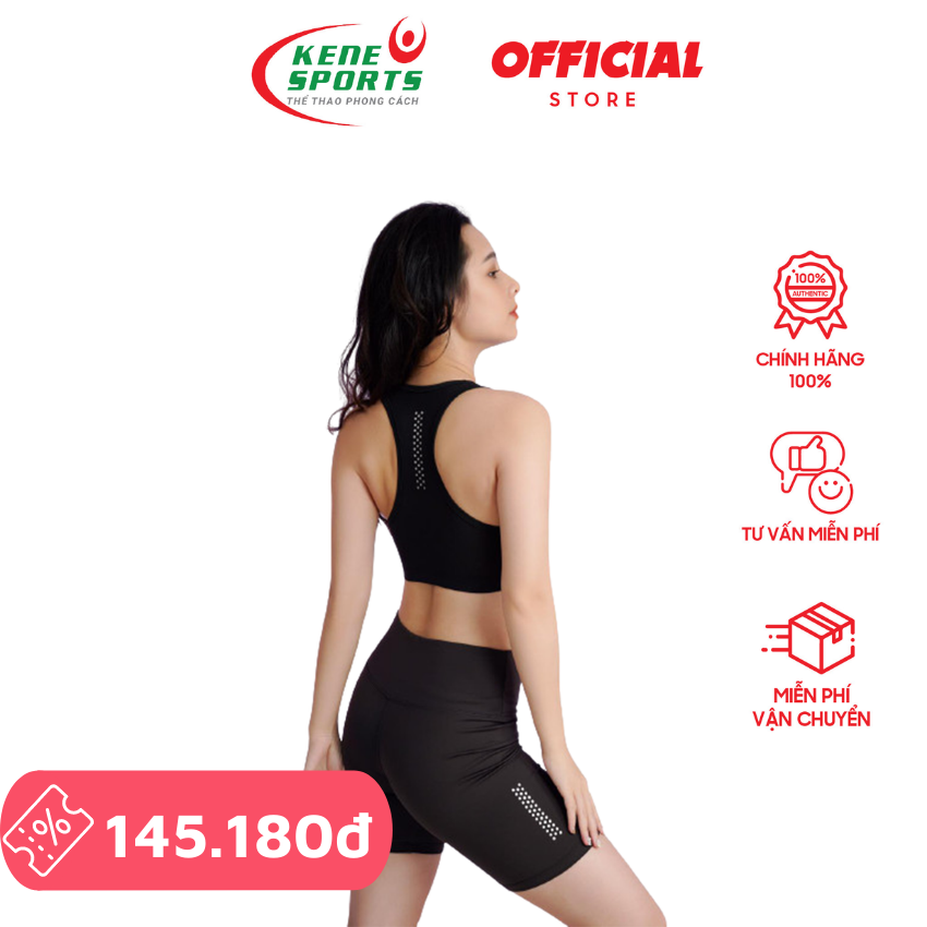 Quần lửng thể thao nữ tập gym, yoga Kene Sports - Quần đùi legging cạp cao giúp chân thon gọn Q20003