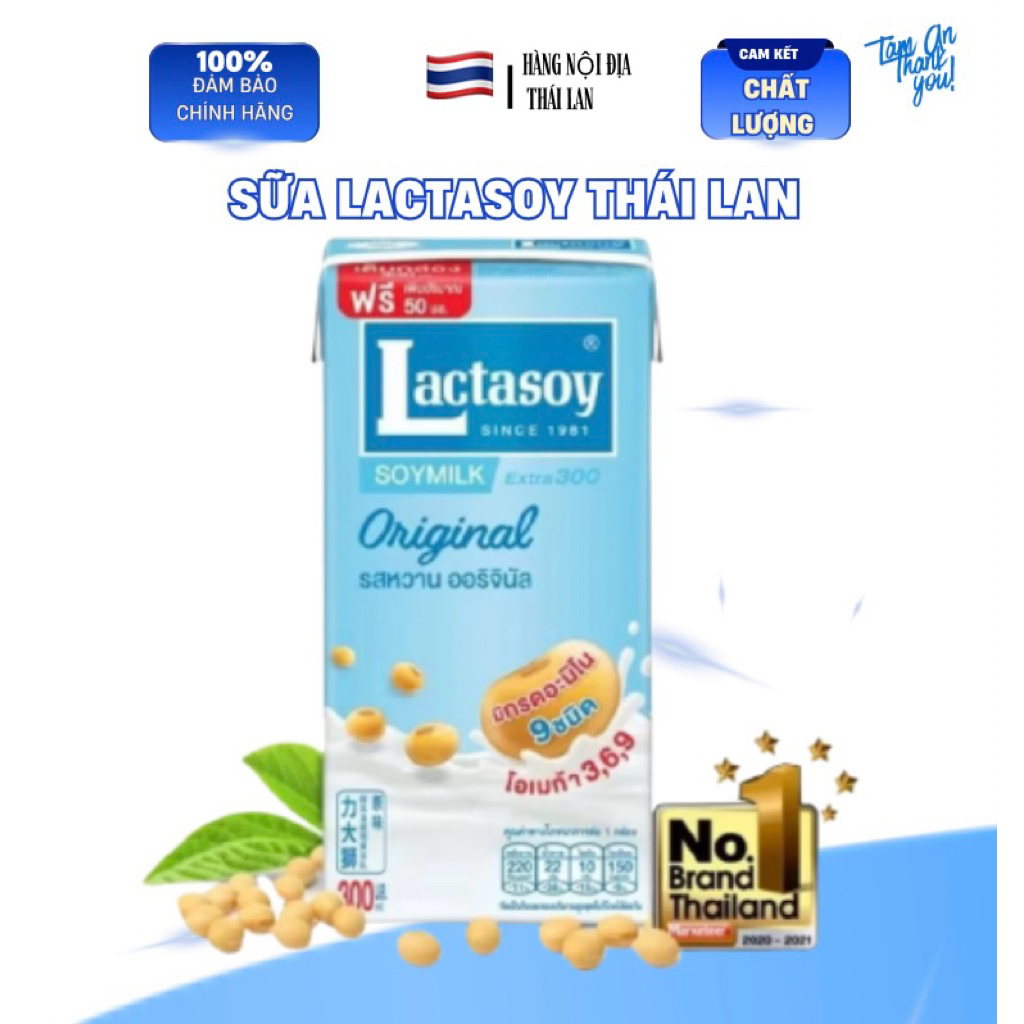 Thùng sữa đậu nành Lactasoy 36 Hộp x 300ml Thai Lan