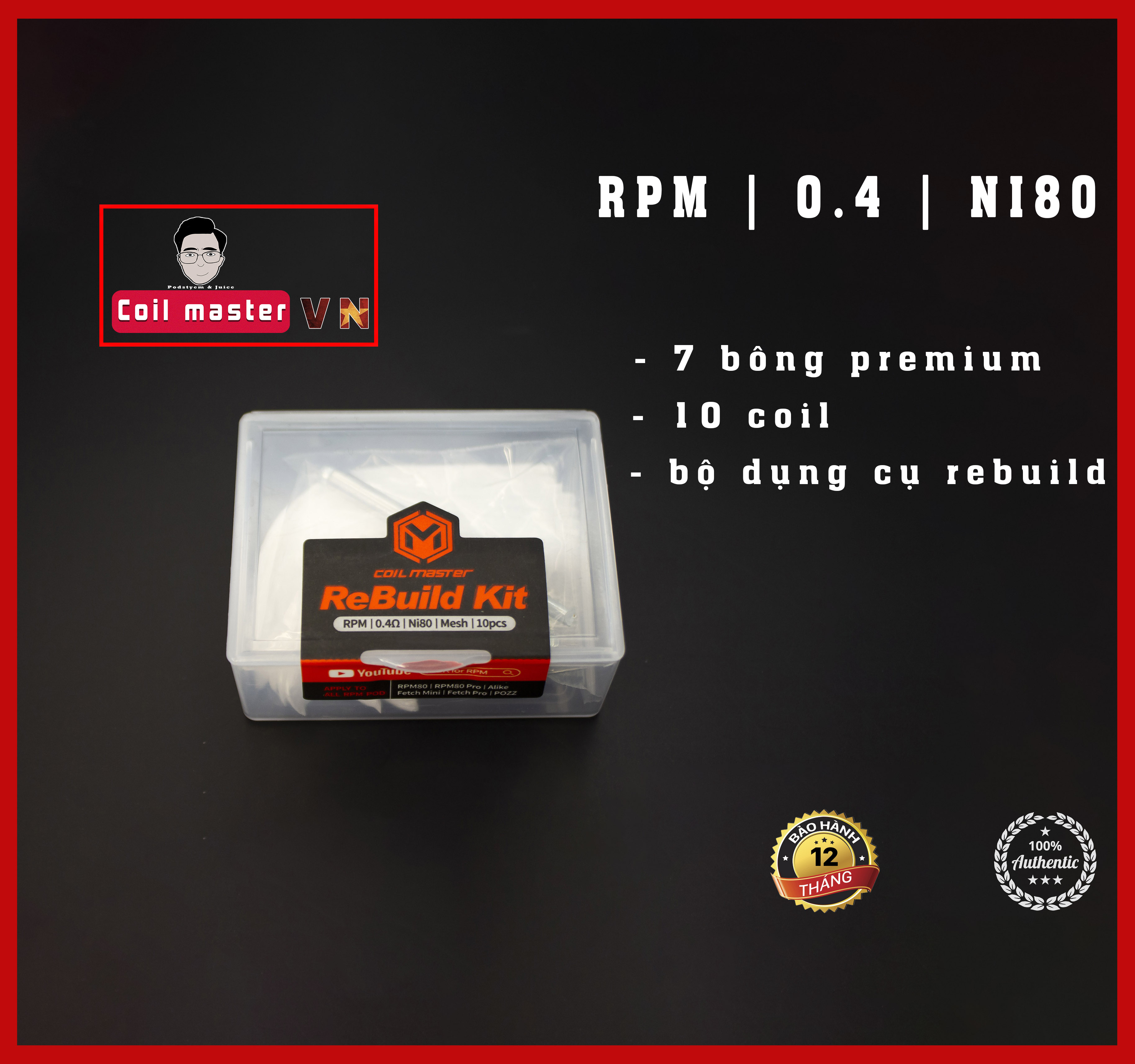Bộ rebuild kit rpm 0.4ohm - rebuild occ 0.4 cho rpm