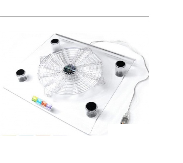 [HCM]Đế tản nhiệt quạt laptop trong suốt có đèn led sang trọng