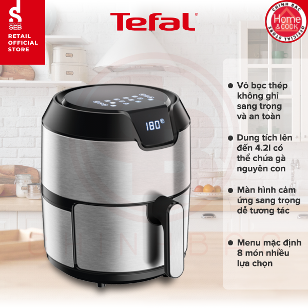 Nồi chiên không dầu tefal ey401d15 - hàng chính hãng