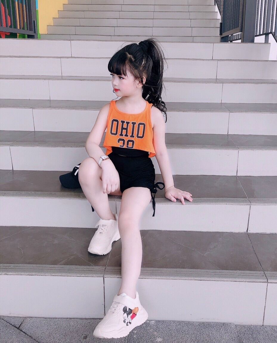 Bộ crop 3 chi tiết bé gái 10-36kg