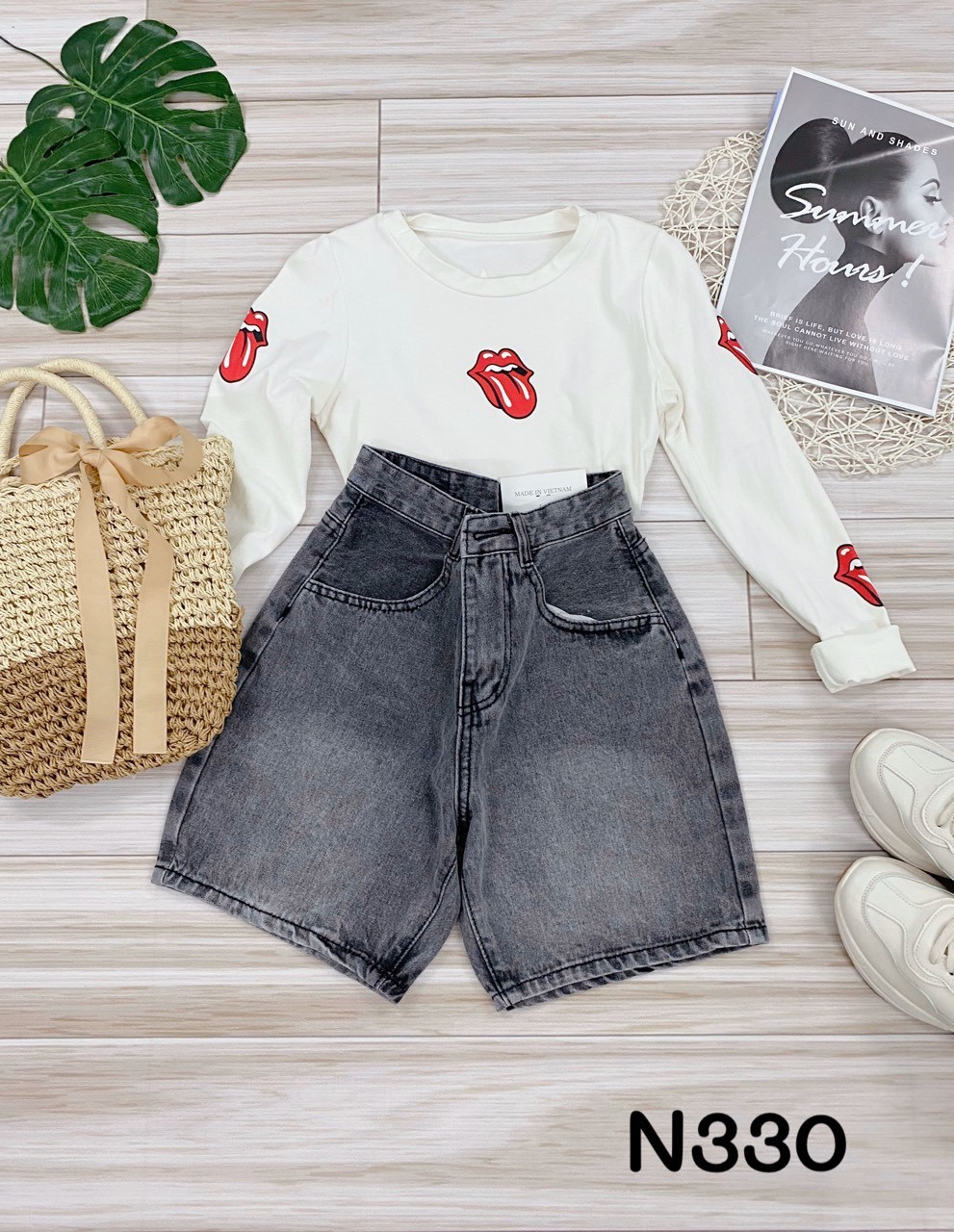 Quần short jean nữ lưng cao tôn dáng đẹp tuyệt vời phong cách hàn JT551