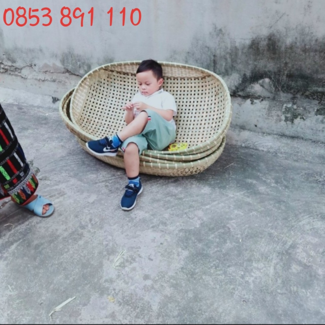 Nôi tre nằm võng cho bé (Từ 0-36 tháng đủ size) có tặng vòng dâu tằm