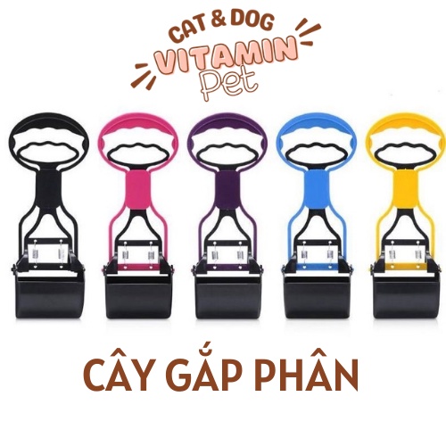Xẻng gắp phân chó + Túi hốt phân chó dạng túi bốc kít chó mèo tự hủy dụng cụ hốt phân chó