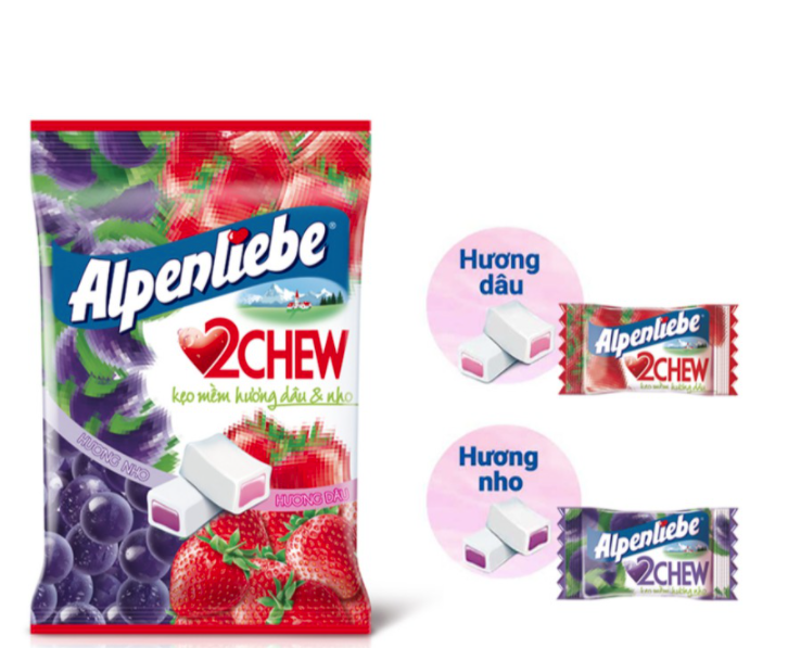 Kẹo alpenliebe vị dâu nho mềm 227g