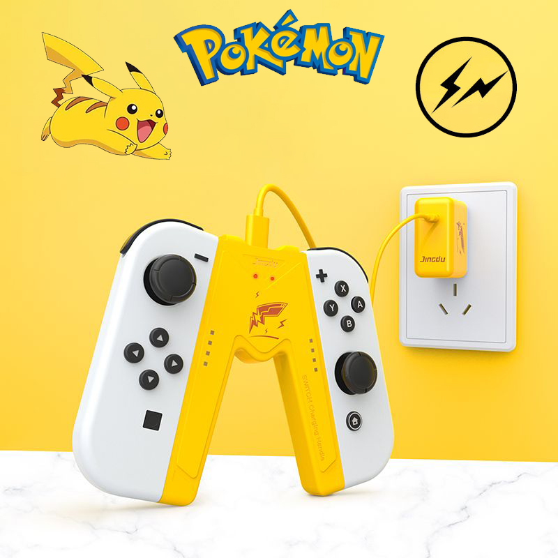 Tay cầm Bộ sạc Pokemon Pikachu cho Nintendo Switch tay cầm Bộ điều khiển