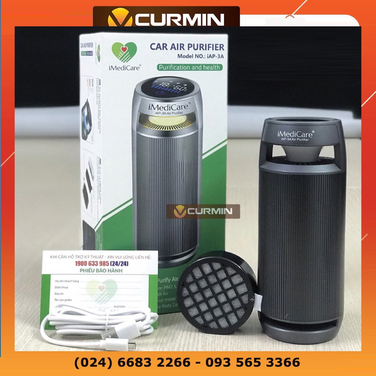 Máy lọc không khí ô tô iMediCare iAP-3A (CHÍNH HÃNG BH 2 NĂM) (TẶNG 1 BỘ LỌC)
