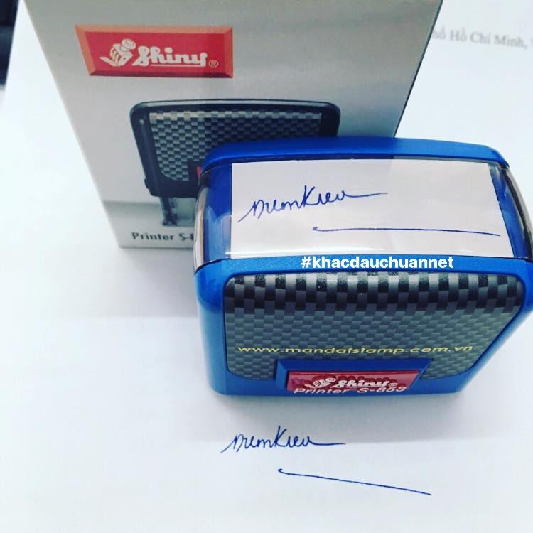 Khắc dấu chữ ký cá nhân - Cán dấu Shiny Printer S853 - 20x47mm