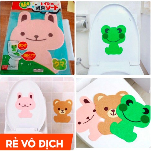 Miếng dán bồn cầu khử mùi hôi siêu kute