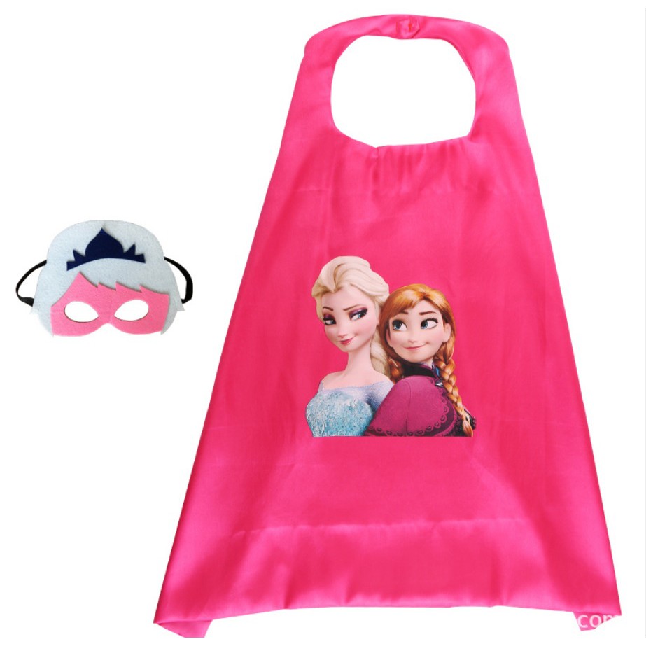 Áo choàng công chúa ELSA , ANNA màu hồng kèm mặt nạ cho bé gái