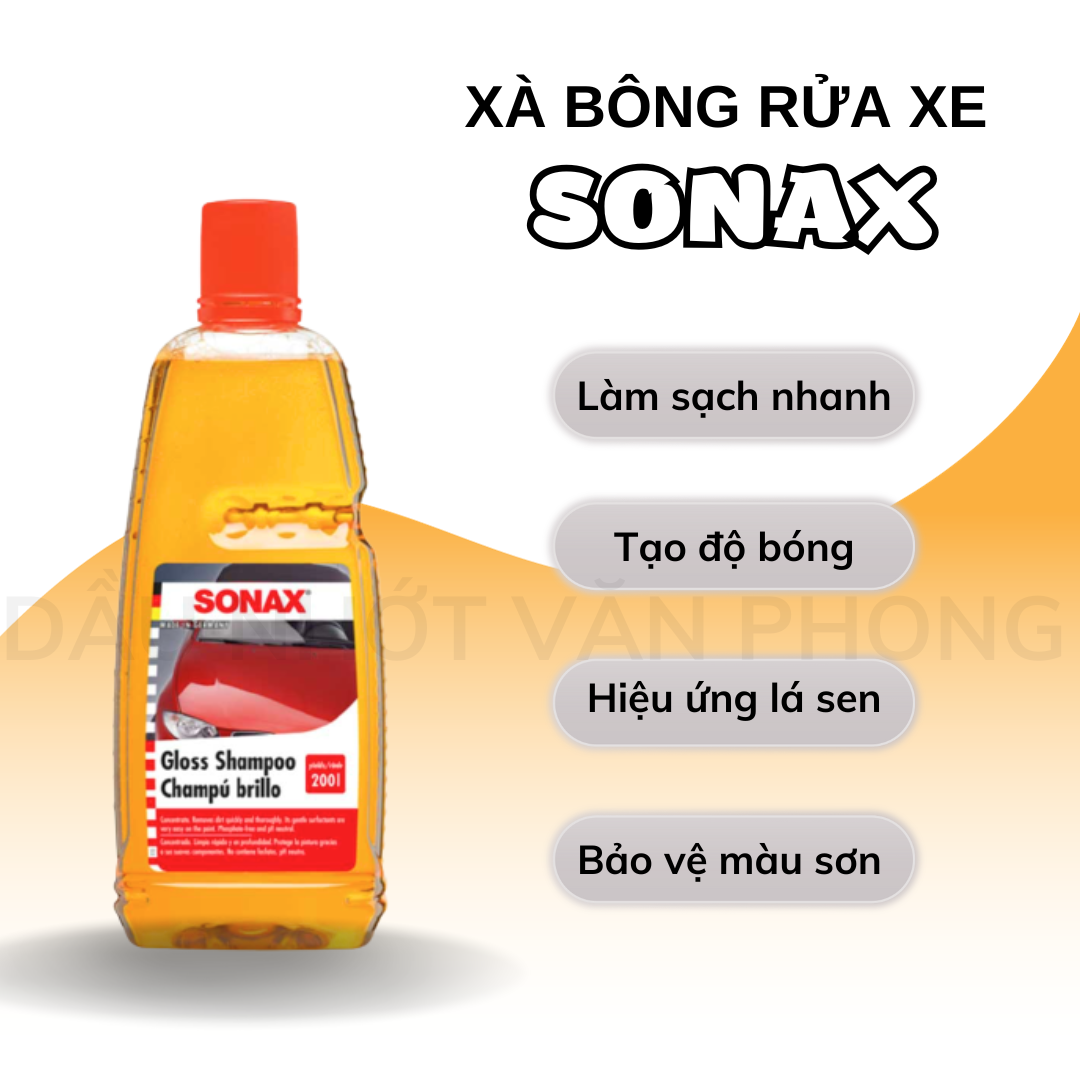Nước rửa xe oto đậm đặc 1000ml - Sonax gloss shampoo concentrate