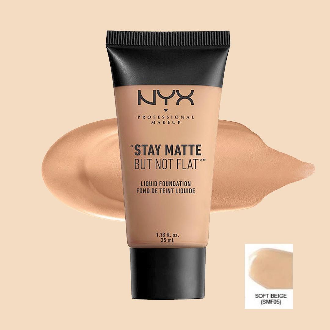 Kem nền nyx professional makeup stay matte but not flat liquid foundation 05 soft beige