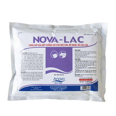 Nova lac cung cấp sữa bột chống còi cho heo con, bê nghé, dê cừu con