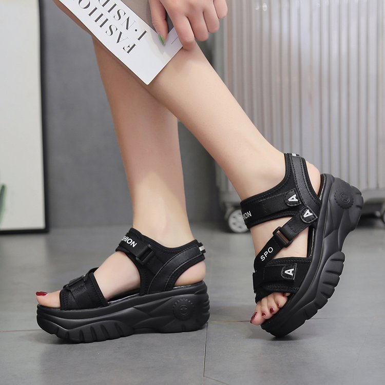 Giày sandal nữ cá tính cao 6cm S116